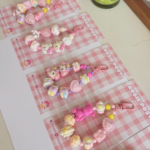 Kawaii Pastel Beaded Keychain | Charm