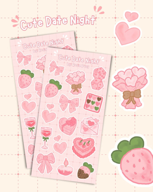 Cute Date Night Sticker Sheet